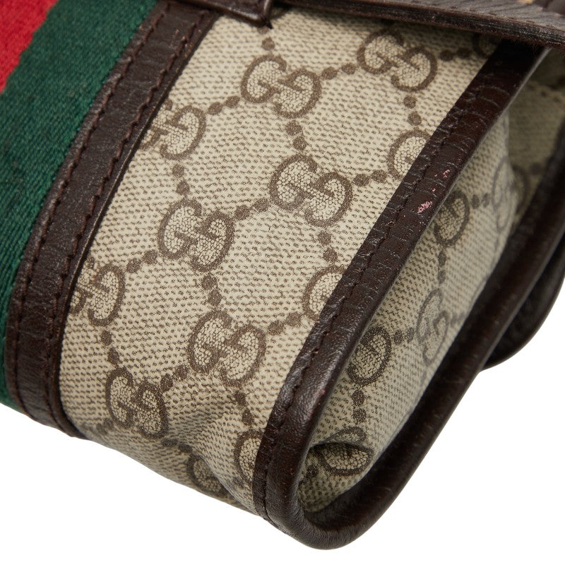 グッチ シェリーライン GGスプリーム ボディバッグ ウエストバッグ 152597 ベージュ マルチカラー PVC レザー レディース GUCCI 【中古】