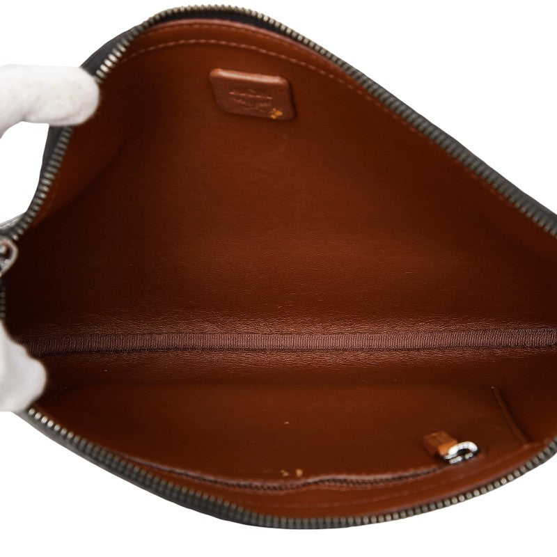 エム シー エム ヴィセトス リストレット ジップポーチ クラッチバッグ ブラック PVC レザー レディース MCM 【中古】
