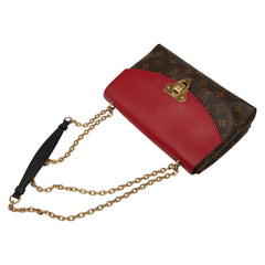 ルイ ヴィトン モノグラム サン プラシード チェーンショルダーバッグ M43713 スリーズ ブラウン PVC レザー レディース LOUIS VUITTON 【中古】