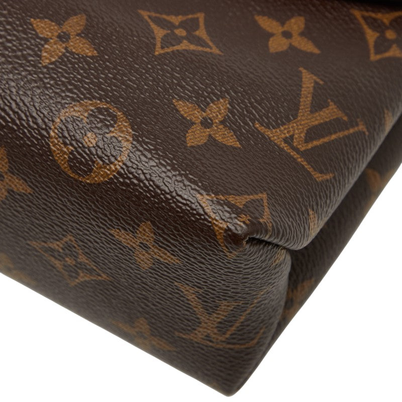 ルイ ヴィトン モノグラム サン プラシード チェーンショルダーバッグ M43713 スリーズ ブラウン PVC レザー レディース LOUIS VUITTON 【中古】