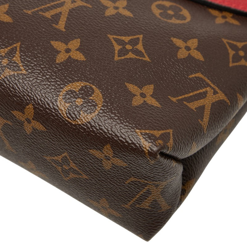 ルイ ヴィトン モノグラム サン プラシード チェーンショルダーバッグ M43713 スリーズ ブラウン PVC レザー レディース LOUIS VUITTON 【中古】