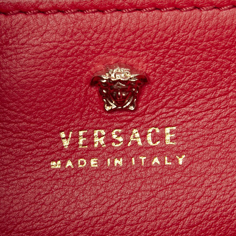 ヴェルサーチェ メドューサ パラッツォエンパイア ハンドバッグ ショルダーバッグ 2WAY レッド レザー レディース VERSACE 【中古】