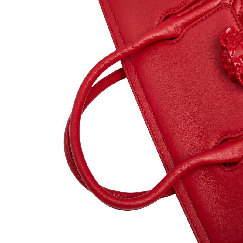 ヴェルサーチェ メドューサ パラッツォエンパイア ハンドバッグ ショルダーバッグ 2WAY レッド レザー レディース VERSACE 【中古】