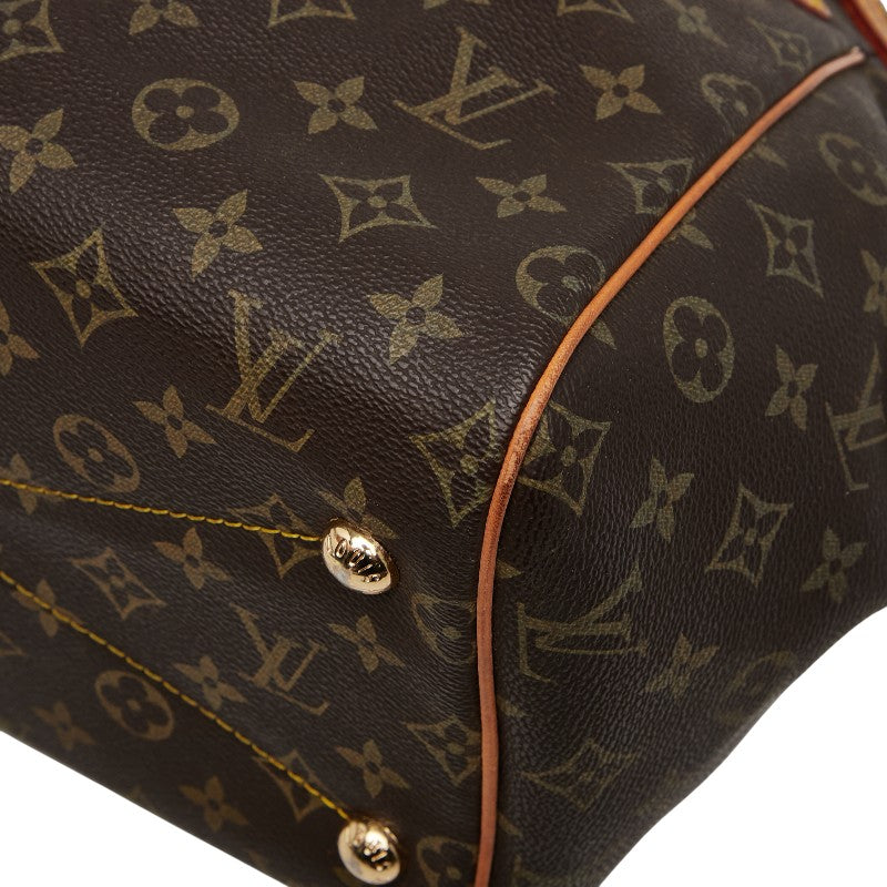 ルイ ヴィトン モノグラム ティヴォリGM ハンドバッグ ショルダーバッグ M40144 ブラウン PVC レザー レディース LOUIS VUITTON 【中古】