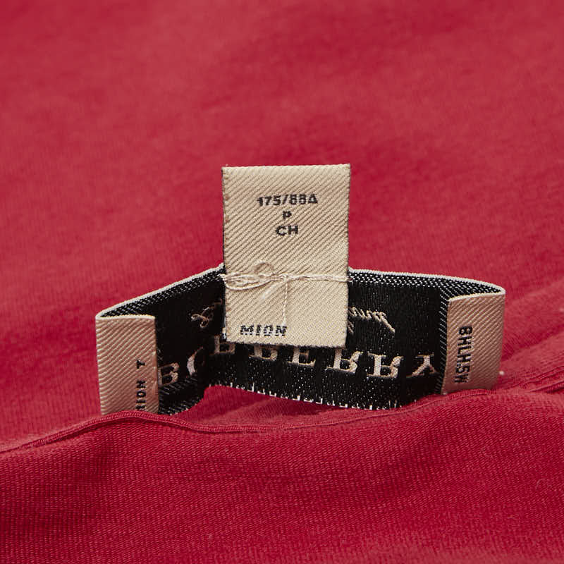 バーバリー チェック Tシャツ サイズ:S レッド コットン ポリウレタン レディース BURBERRY 【中古】