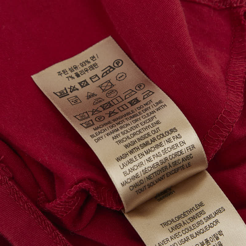 バーバリー チェック Tシャツ サイズ:S レッド コットン ポリウレタン レディース BURBERRY 【中古】