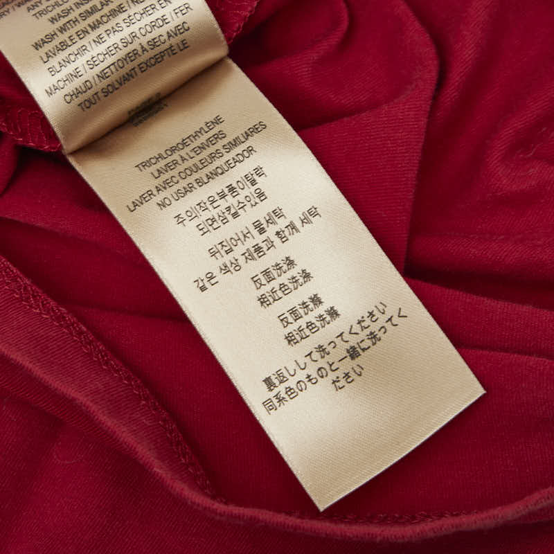 バーバリー チェック Tシャツ サイズ:S レッド コットン ポリウレタン レディース BURBERRY 【中古】