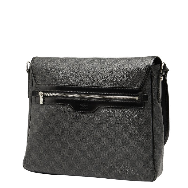 ルイ ヴィトン ダミエ グラフィット ダニエルMM 斜め掛け ショルダーバッグ N58029 ブラック PVC レザー メンズ LOUIS VUITTON 【中古】