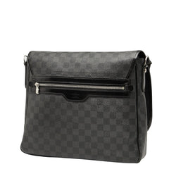 ルイ ヴィトン ダミエ グラフィット ダニエルMM 斜め掛け ショルダーバッグ N58029 ブラック PVC レザー メンズ LOUIS VUITTON 【中古】