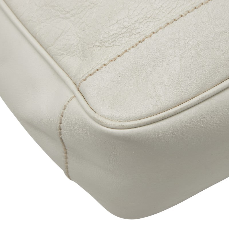バレンシアガ リポーター 斜め掛け ショルダーバッグ 272862 ホワイト レザー レディース BALENCIAGA 【中古】