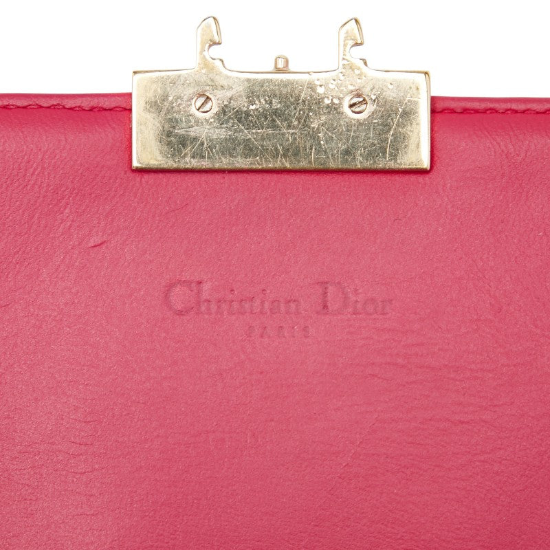 ディオール カナージュ チェーン ショルダーバッグ ピンク レザー レディース Dior 【中古】