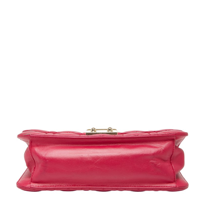 ディオール カナージュ チェーン ショルダーバッグ ピンク レザー レディース Dior 【中古】