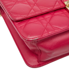 ディオール カナージュ チェーン ショルダーバッグ ピンク レザー レディース Dior 【中古】