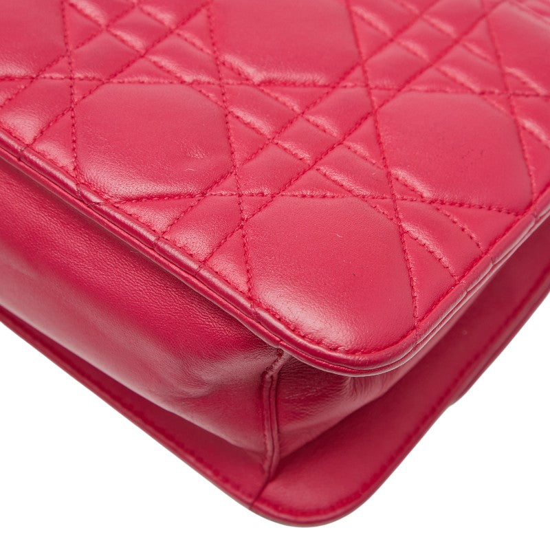 ディオール カナージュ チェーン ショルダーバッグ ピンク レザー レディース Dior 【中古】