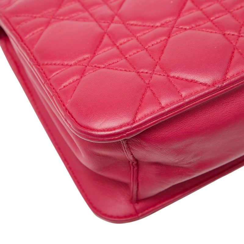 ディオール カナージュ チェーン ショルダーバッグ ピンク レザー レディース Dior 【中古】