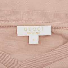 グッチ スタープリント Vネック 半袖Tシャツ サイズ:8 ピンク系 マルチカラー コットン キッズ GUCCI 【中古】