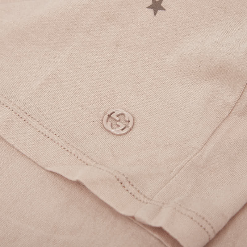 グッチ スタープリント Vネック 半袖Tシャツ サイズ:8 ピンク系 マルチカラー コットン キッズ GUCCI 【中古】