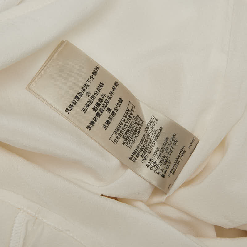 バーバリー プルオーバー ブラウス サイズ:UK8 アイボリー アセテート シルク レディース BURBERRY 【中古】