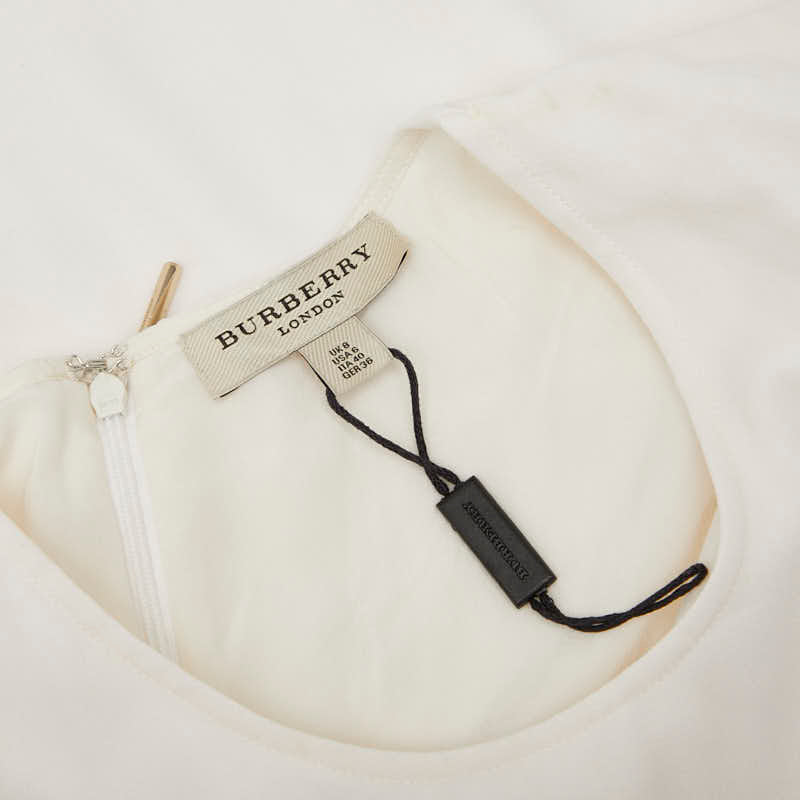 バーバリー プルオーバー ブラウス サイズ:UK8 アイボリー アセテート シルク レディース BURBERRY 【中古】