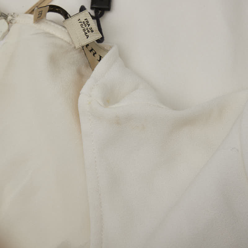 バーバリー プルオーバー ブラウス サイズ:UK8 アイボリー アセテート シルク レディース BURBERRY 【中古】