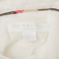 バーバリー チルドレン ワンピース サイズ:12Y 152cm ホワイト コットン キッズ BURBERRY 【中古】