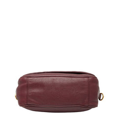 マークジェイコブス ロゴ ハンドバッグ ショルダーバッグ 2WAY ワインレッド ゴールド レザー レディース MARC JACOBS 【中古】