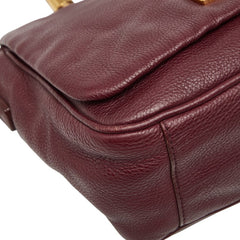 マークジェイコブス ロゴ ハンドバッグ ショルダーバッグ 2WAY ワインレッド ゴールド レザー レディース MARC JACOBS 【中古】