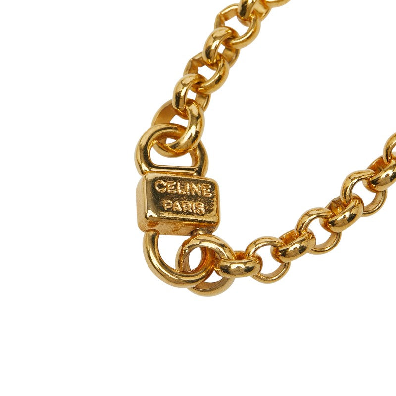 セリーヌ スターボール チェーン ネックレス ゴールド メッキ レディース CELINE 【中古】