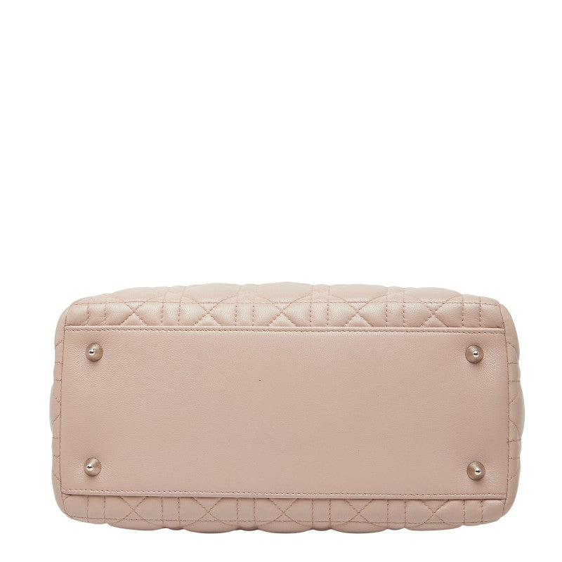 ディオール カナージュ レディディオール ハンドバッグ ショルダーバッグ 2WAY ピンク ラムスキン レディース Dior 【中古】