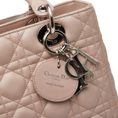 ディオール カナージュ レディディオール ハンドバッグ ショルダーバッグ 2WAY ピンク ラムスキン レディース Dior 【中古】