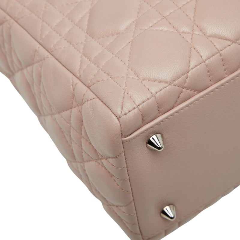 ディオール カナージュ レディディオール ハンドバッグ ショルダーバッグ 2WAY ピンク ラムスキン レディース Dior 【中古】