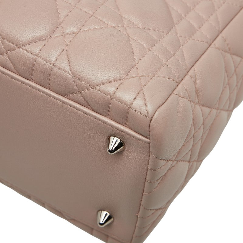 ディオール カナージュ レディディオール ハンドバッグ ショルダーバッグ 2WAY ピンク ラムスキン レディース Dior 【中古】