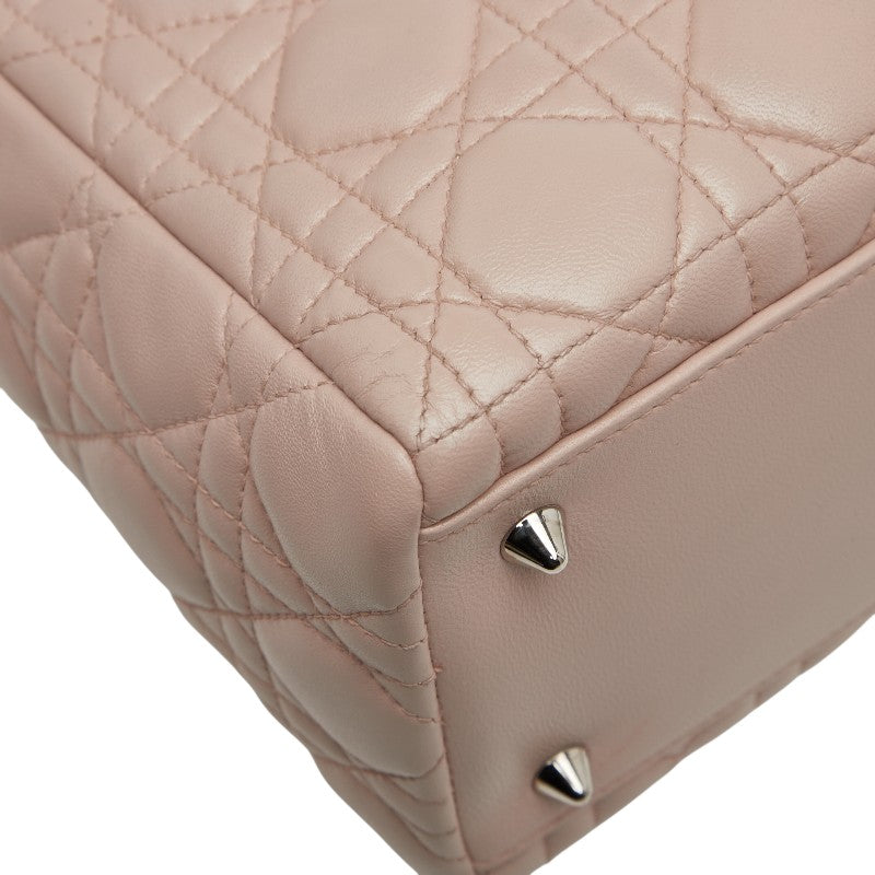 ディオール カナージュ レディディオール ハンドバッグ ショルダーバッグ 2WAY ピンク ラムスキン レディース Dior 【中古】