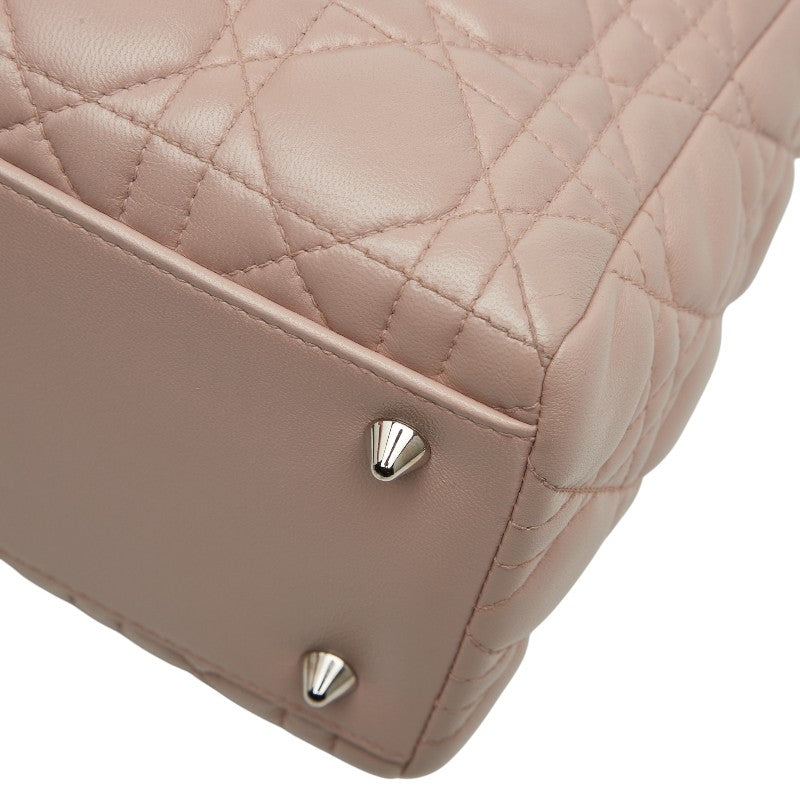 ディオール カナージュ レディディオール ハンドバッグ ショルダーバッグ 2WAY ピンク ラムスキン レディース Dior 【中古】