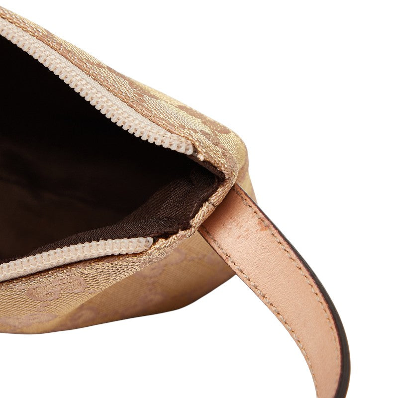 グッチ GGキャンバス ハンドバッグ ワンショルダーバッグ 190393 ベージュ キャンバス レザー レディース GUCCI 【中古】