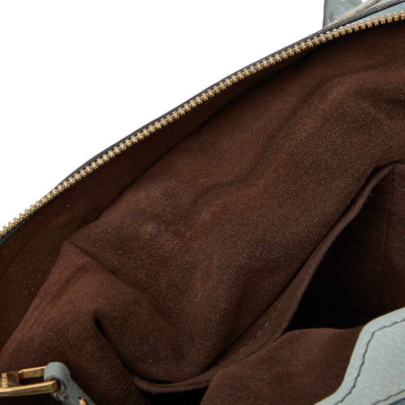 ルイ ヴィトン モノグラム マヒナ ステラPM ハンドバッグ ショルダーバッグ 2WAY M93176 ブルーシエル レザー レディース LOUIS VUITTON 【中古】