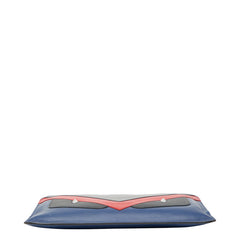 フェンディ バッグバグズ モンスター クラッチバッグ 7N0078 ブルー グレー レッド レザー レディース FENDI 【中古】