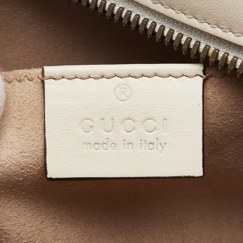 グッチ GGマーモント 斜め掛け チェーン ショルダーバッグ 447632 ホワイト レザー レディース GUCCI 【中古】