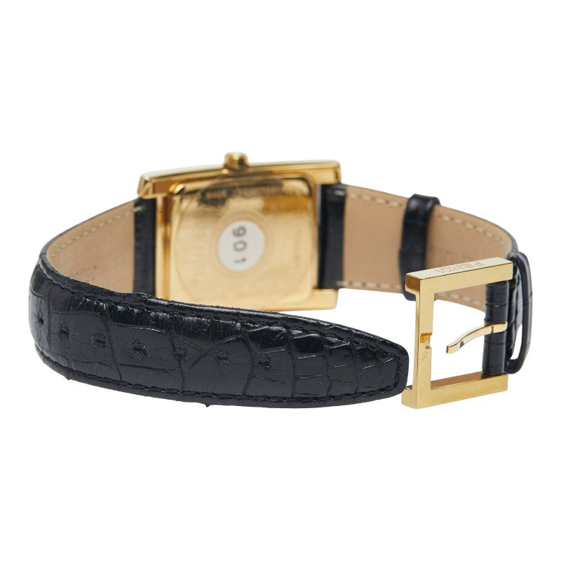 フェンディ クラシコ 腕時計 7000G クオーツ ベージュ文字盤 ステンレススチール レザー レディース FENDI 【中古】