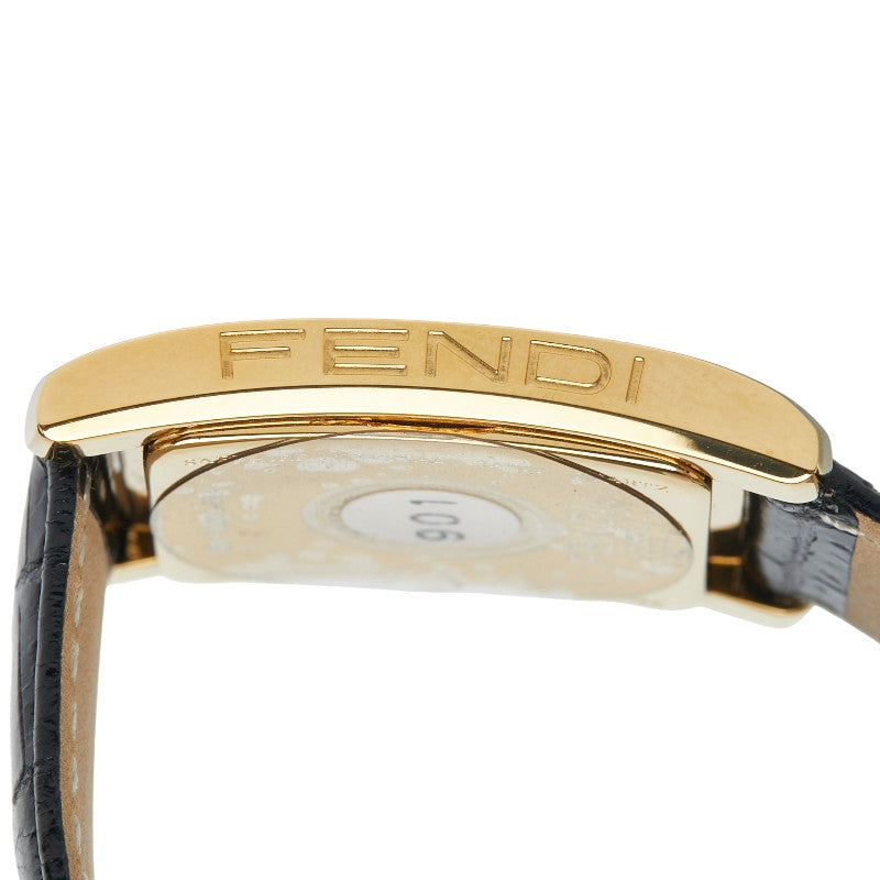 フェンディ クラシコ 腕時計 7000G クオーツ ベージュ文字盤 ステンレススチール レザー レディース FENDI 【中古】