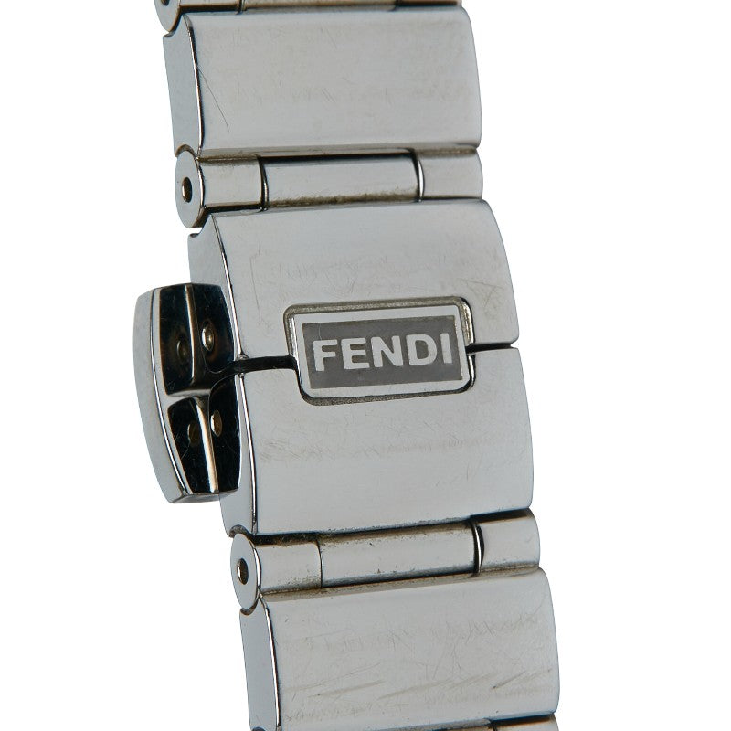 フェンディ クアドロミニ 腕時計 60500L クオーツ パープル文字盤 ステンレススチール レディース FENDI 【中古】
