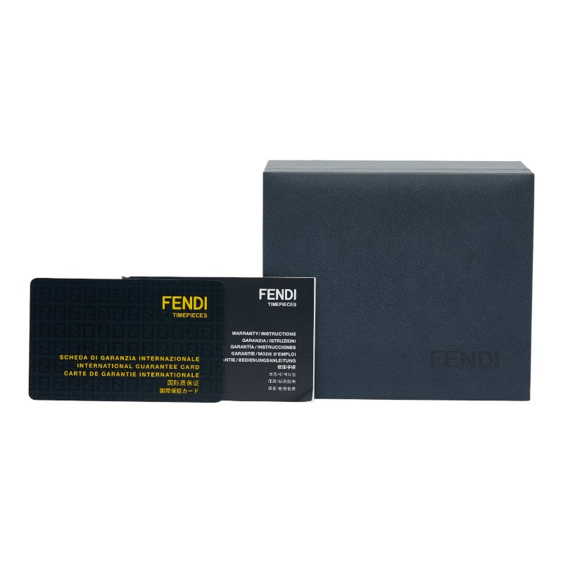 フェンディ クアドロミニ 腕時計 60500L クオーツ パープル文字盤 ステンレススチール レディース FENDI 【中古】