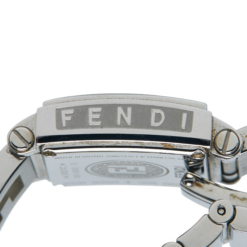 フェンディ クアドロミニ 腕時計 60500L クオーツ パープル文字盤 ステンレススチール レディース FENDI 【中古】