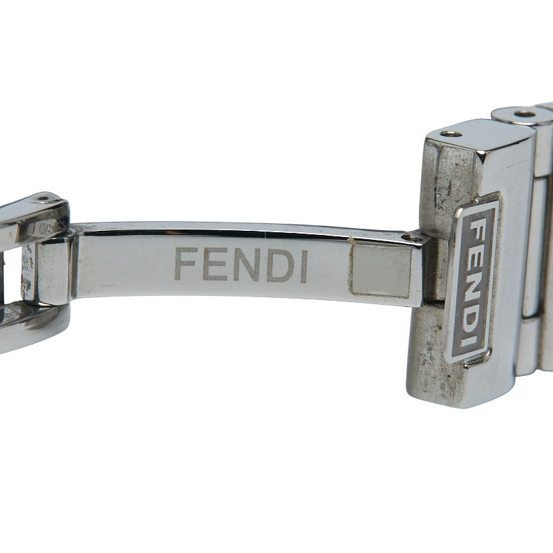 フェンディ クアドロミニ 腕時計 60500L クオーツ パープル文字盤 ステンレススチール レディース FENDI 【中古】