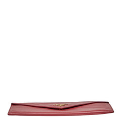 プラダ エンベロープ 長財布 ピンク レザー レディース PRADA 【中古】