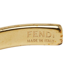 フェンディ エフイズ ラインストーン ブレスレット サイズ：S ゴールド メッキ レディース FENDI 【中古】