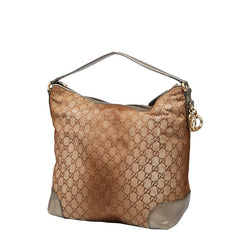 グッチ GGキャンバス ハートビット バンブー ワンショルダーバッグ 269958 ブラウン キャンバス レザー レディース GUCCI 【中古】