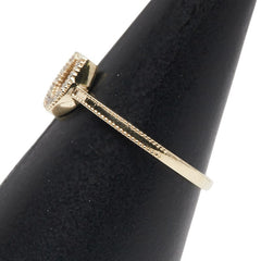 K10YG イエローゴールド キュービックジルコニア 馬蹄 モチーフ リング 指輪 レディース 11.5号 【中古】