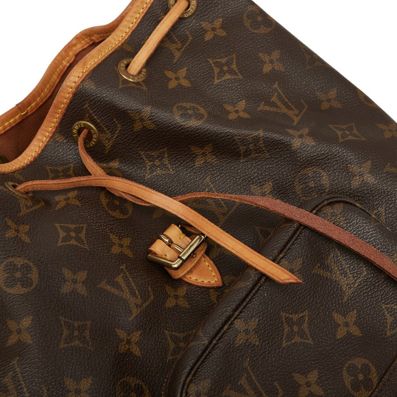 ルイ ヴィトン モノグラム モンスリMM リュック バックパック M51136 ブラウン PVC レザー レディース LOUIS VUITTON 【中古】