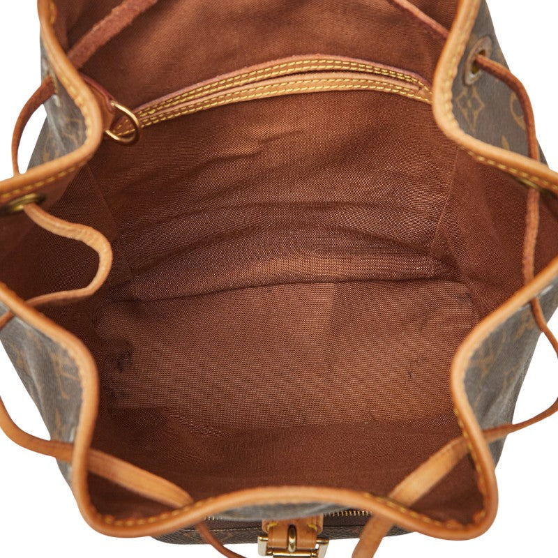 ルイ ヴィトン モノグラム モンスリMM リュック バックパック M51136 ブラウン PVC レザー レディース LOUIS VUITTON 【中古】
